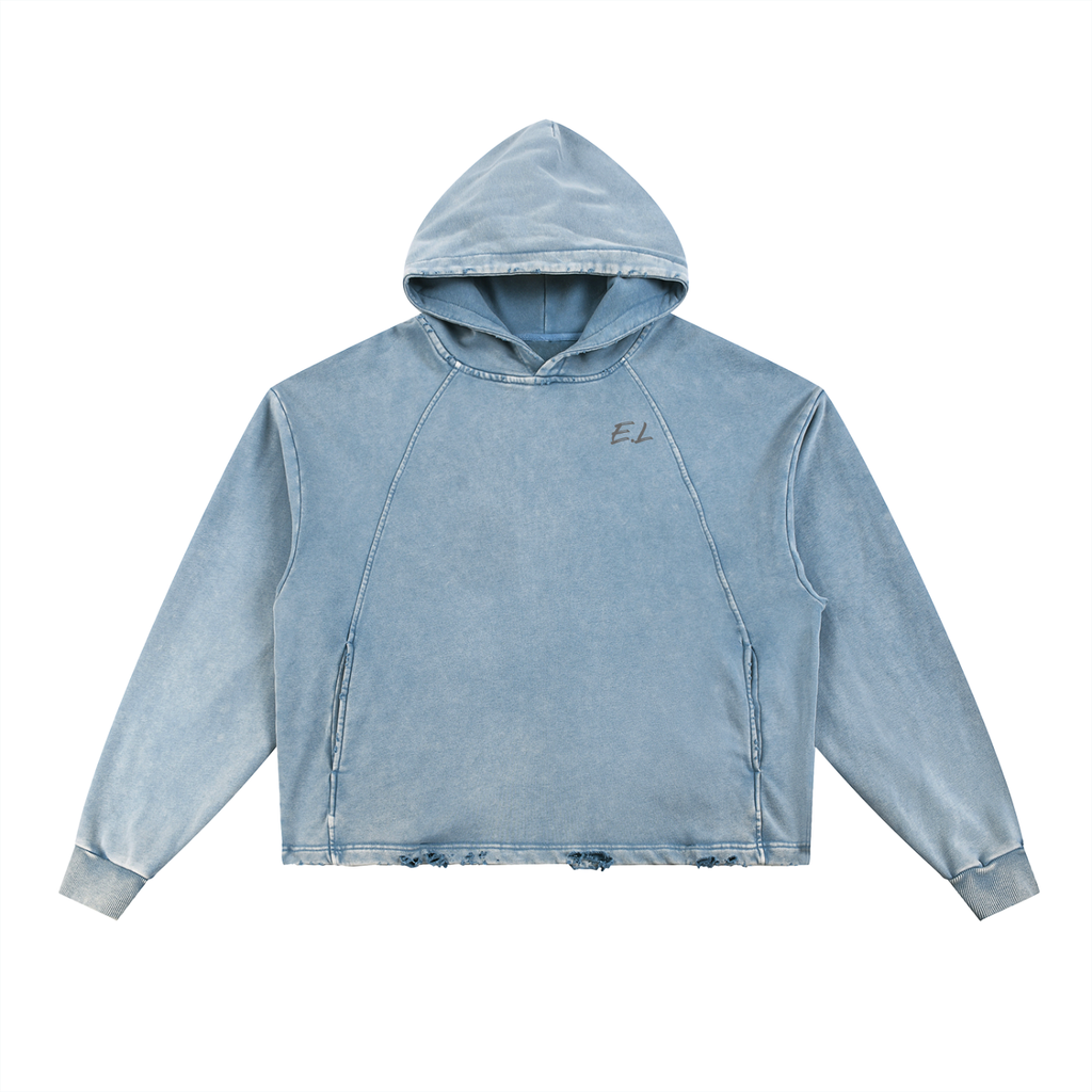 Vintage Frayed-Hem Fuji Hoodie
