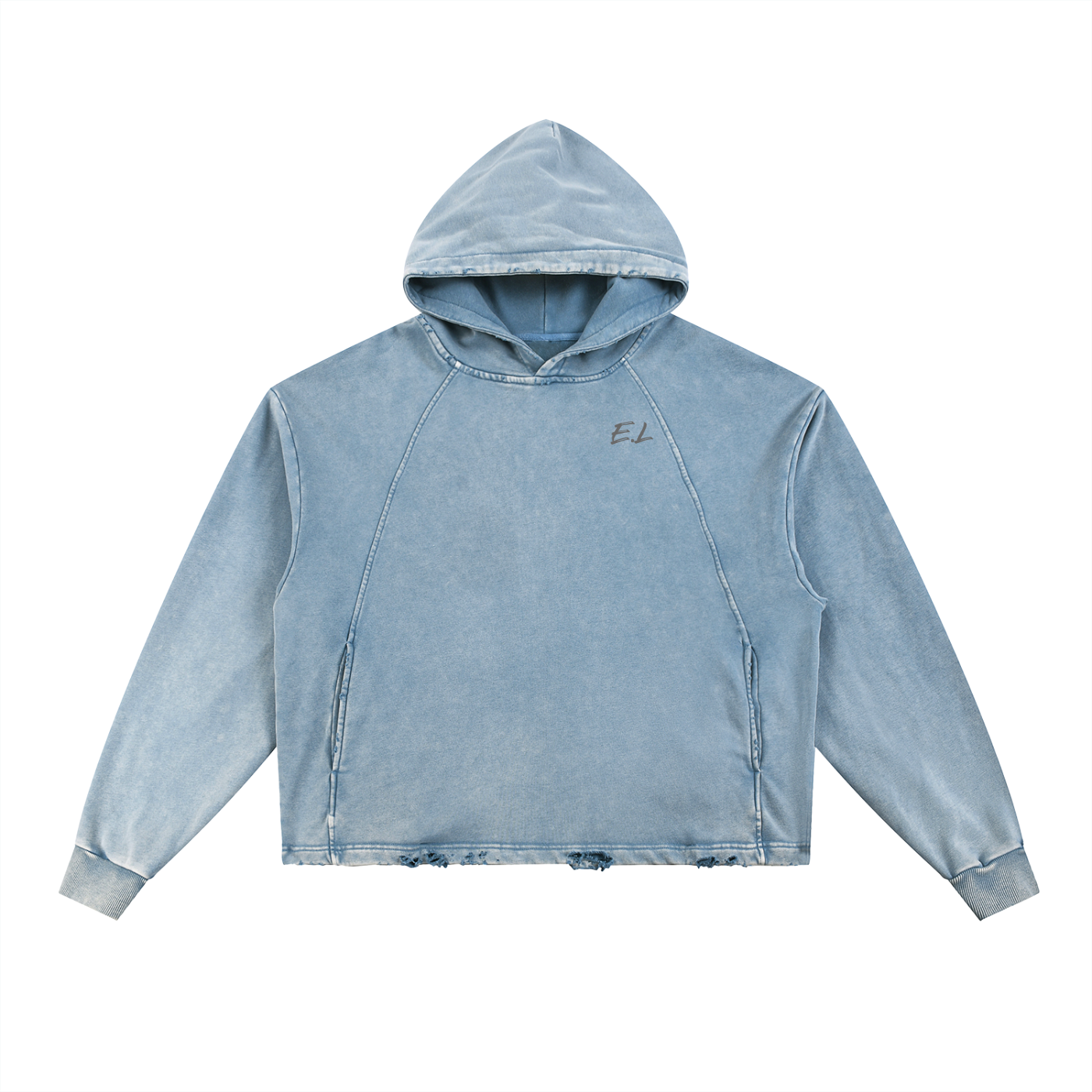 Vintage Frayed-Hem Fuji Hoodie