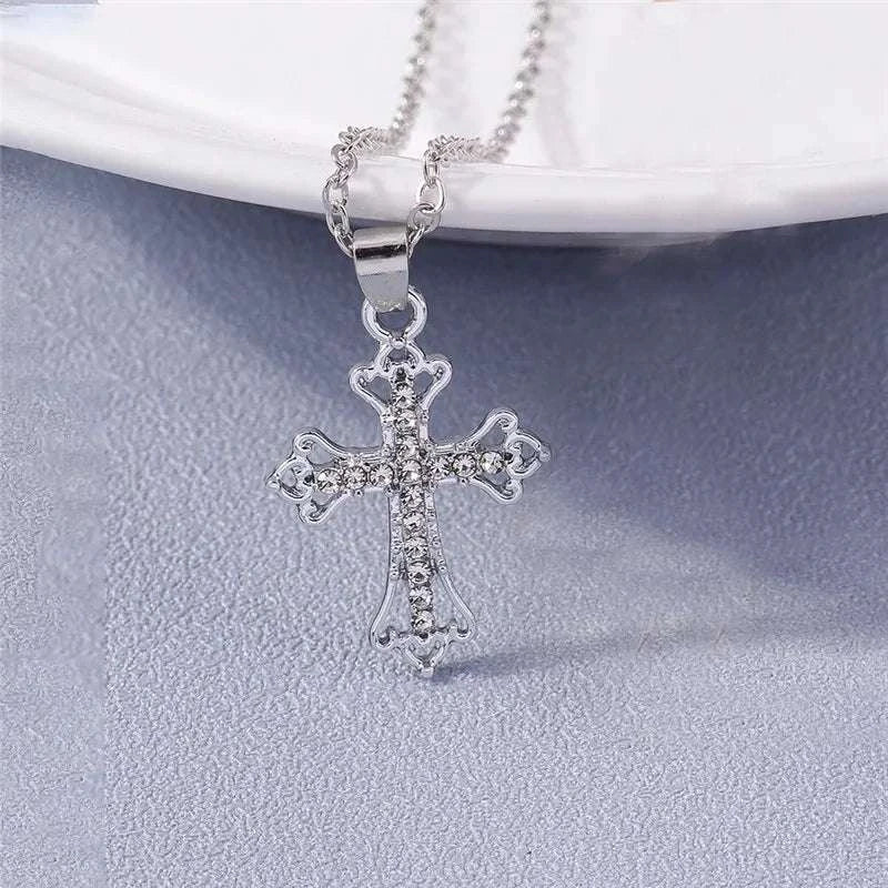 Your Choice Rhinestone Cross Pendent Necklaces