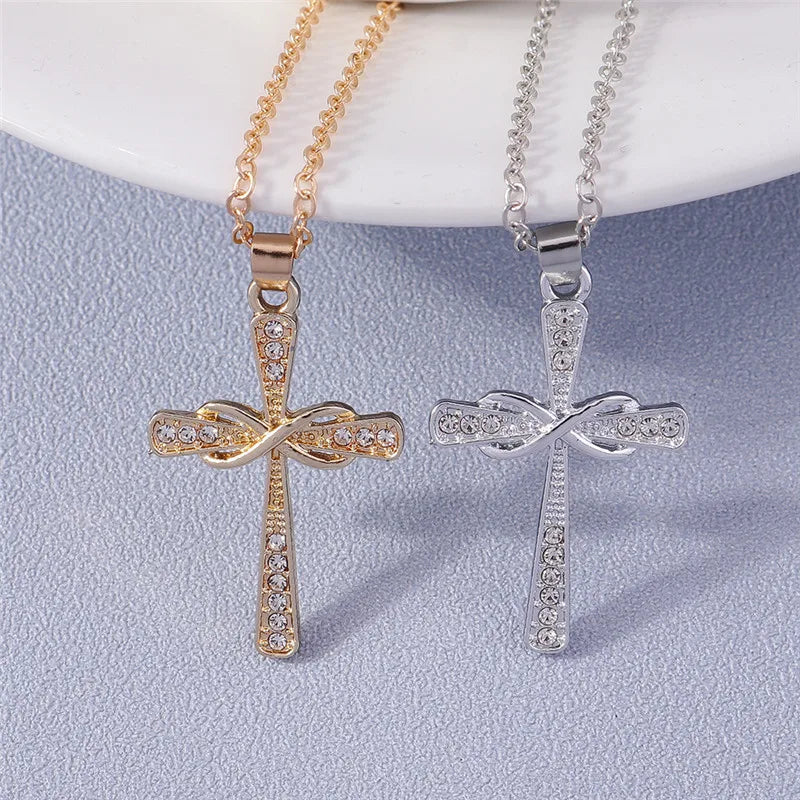 Your Choice Rhinestone Cross Pendent Necklaces