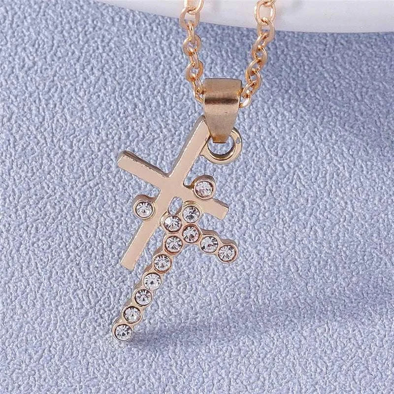 Your Choice Rhinestone Cross Pendent Necklaces