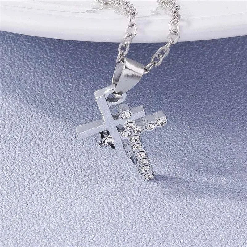 Your Choice Rhinestone Cross Pendent Necklaces