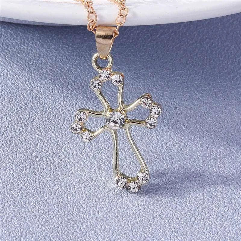 Your Choice Rhinestone Cross Pendent Necklaces