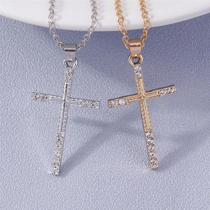 Your Choice Rhinestone Cross Pendent Necklaces