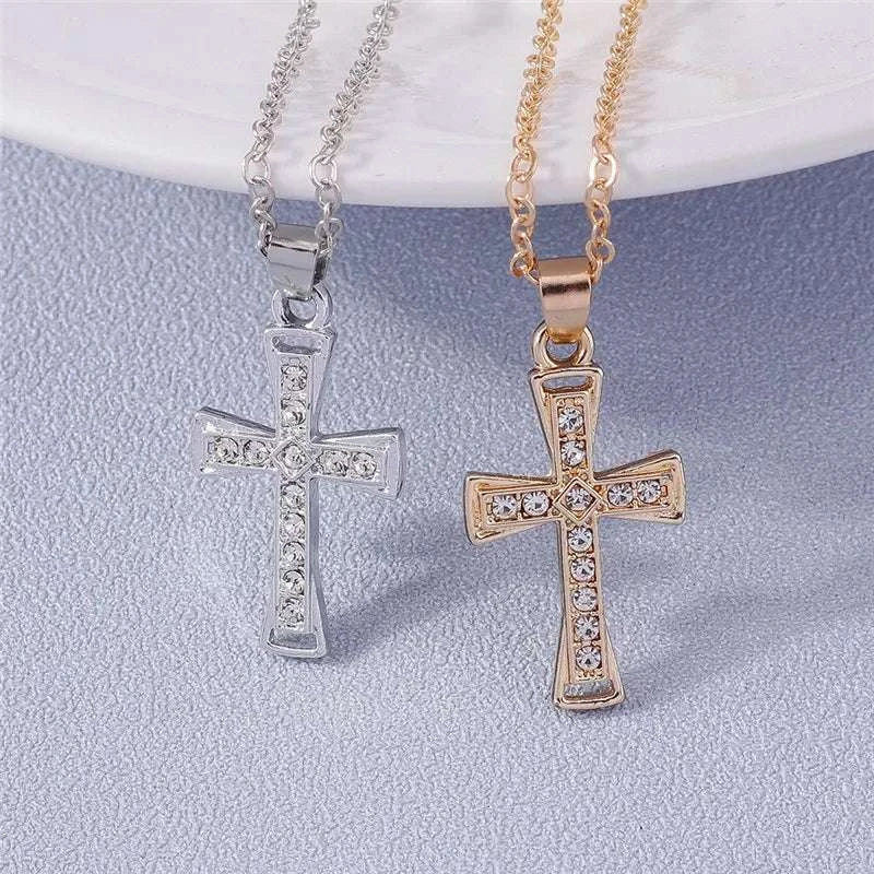 Your Choice Rhinestone Cross Pendent Necklaces