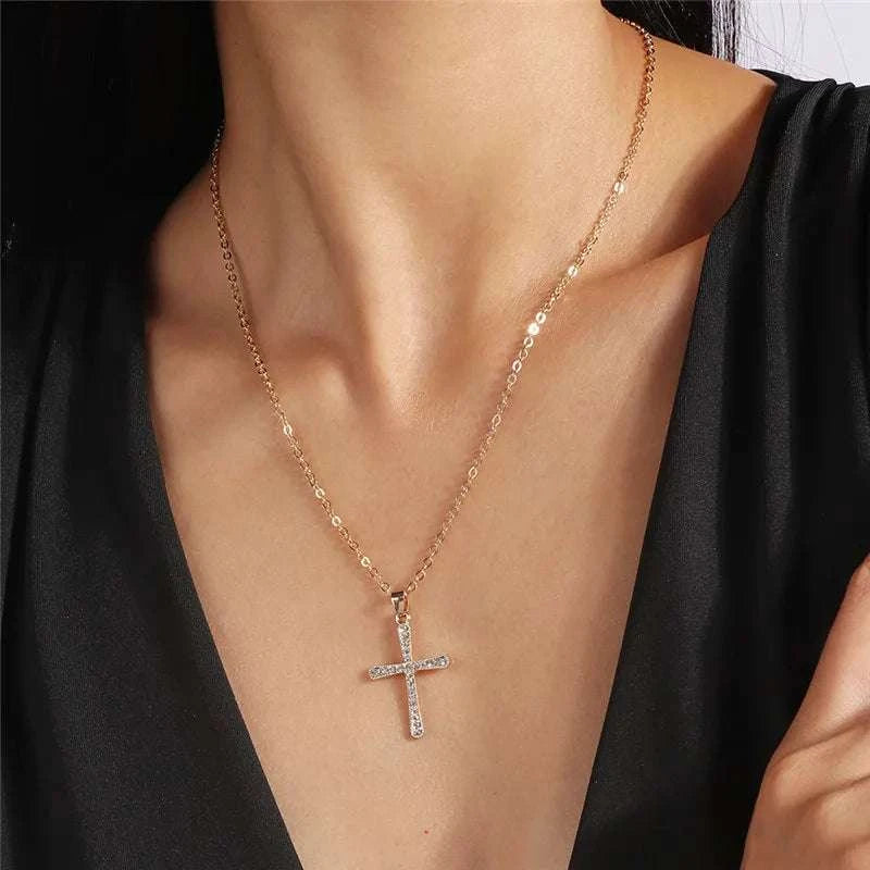 Your Choice Rhinestone Cross Pendent Necklaces