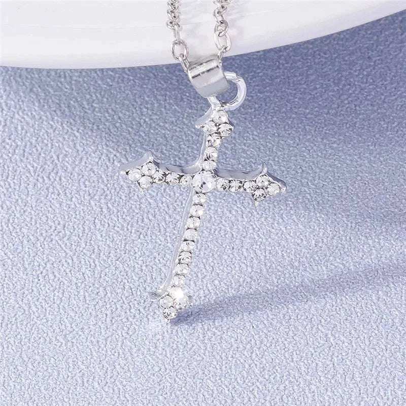 Your Choice Rhinestone Cross Pendent Necklaces