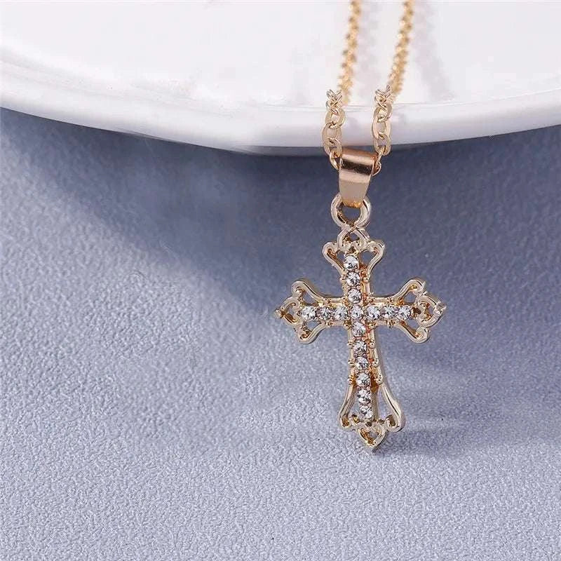 Your Choice Rhinestone Cross Pendent Necklaces