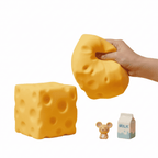 Cheese Squishy White Background