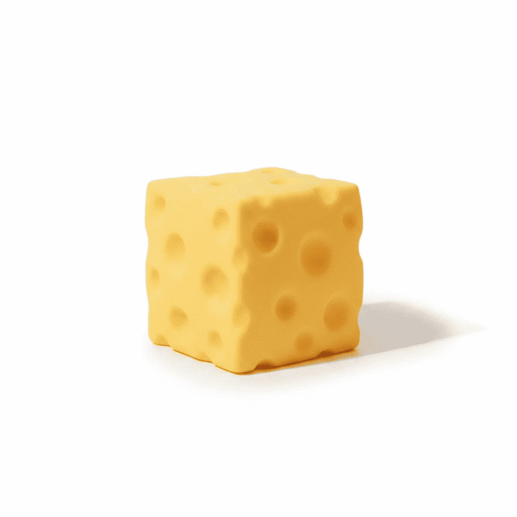 Cheese Squishy White Background Clean